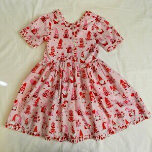 Girls size 9/10 Gnome Valentine Dress